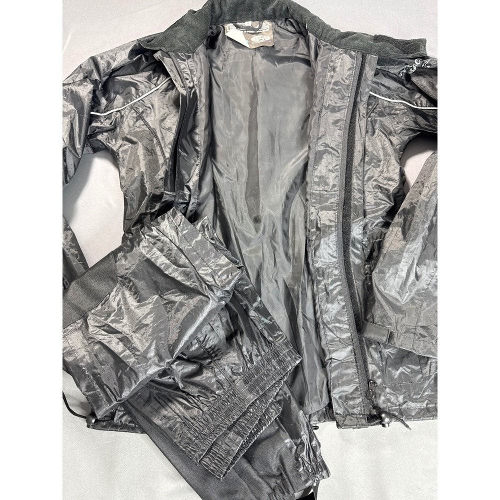 Joe Rocket RS-2 Ladies Rain Suit‎ Black Waterproof Jacket Pants Set Small
